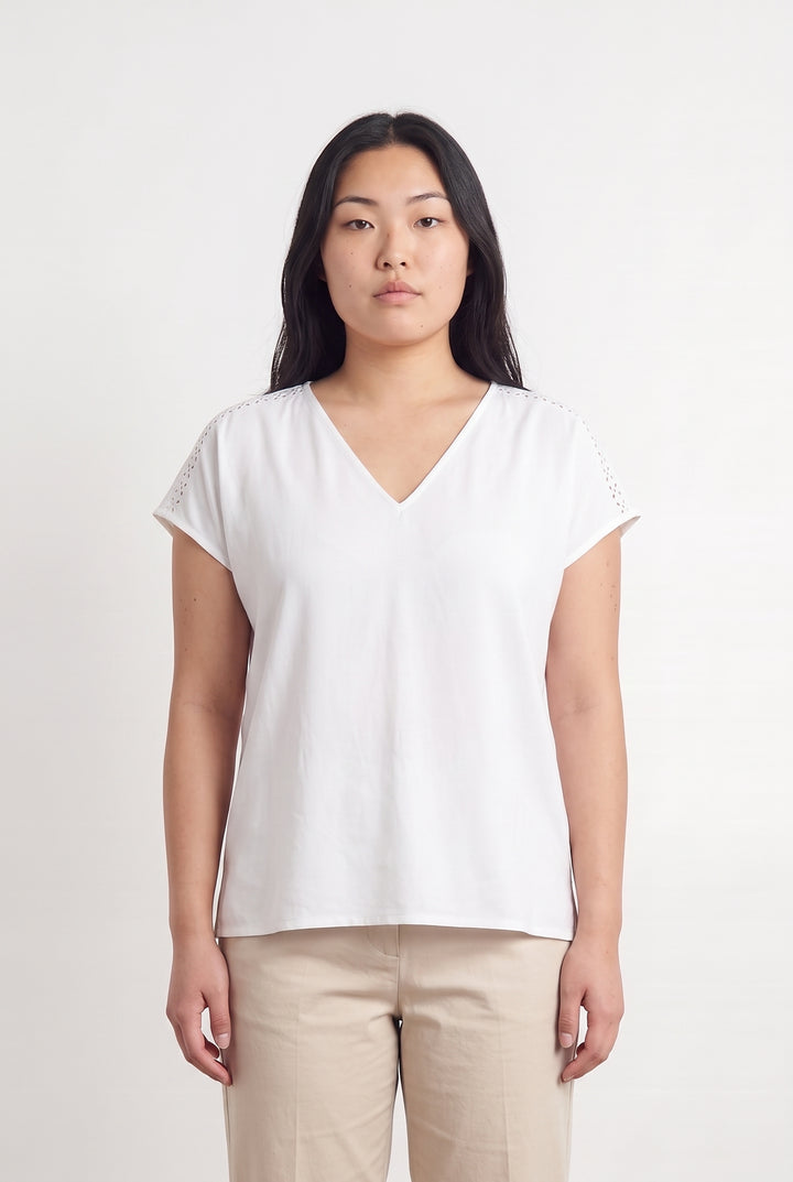 Blouse Blanche - Taille L/40 de la marque Indies | PARAD116789 - Vendu par Paradigme - Image 1