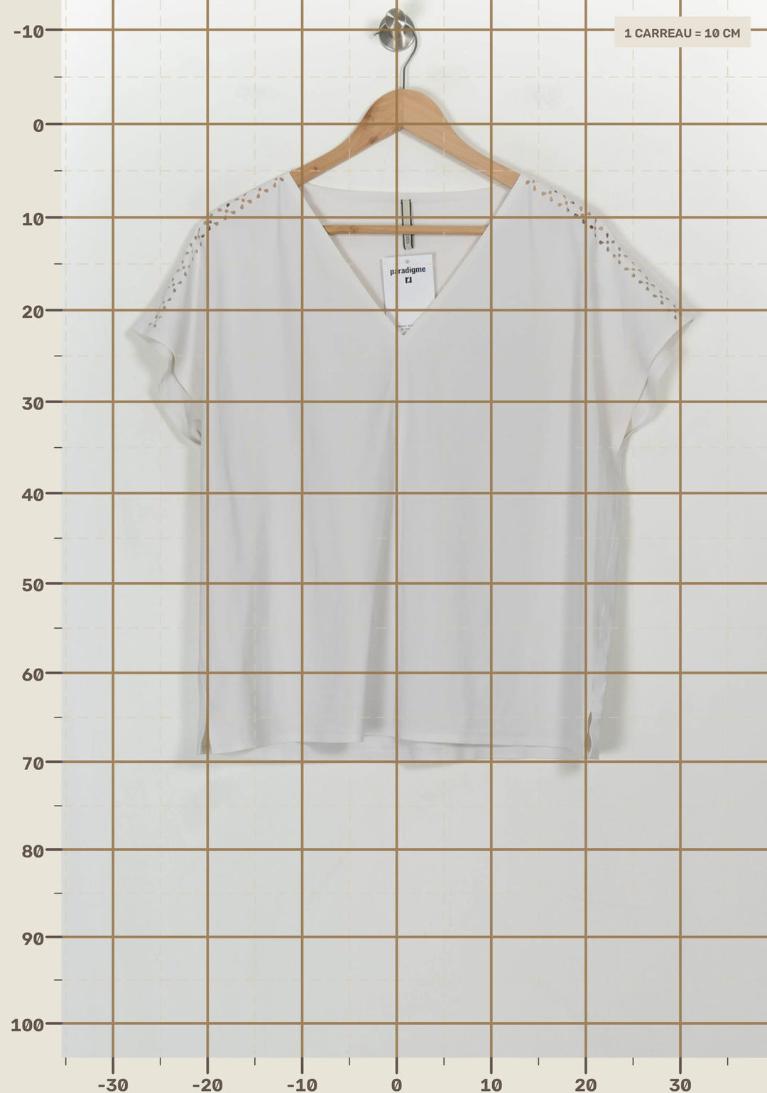 Blouse Blanche - Taille L/40 de la marque Indies | PARAD116789 - Vendu par Paradigme - Image 4