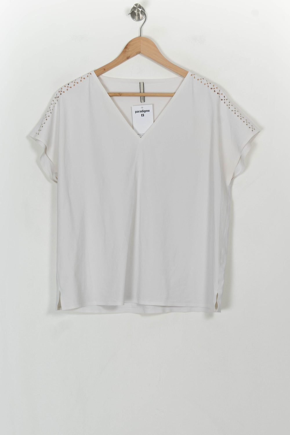 Blouse Blanche - Taille L/40 de la marque Indies | PARAD116789 - Vendu par Paradigme - Image 2
