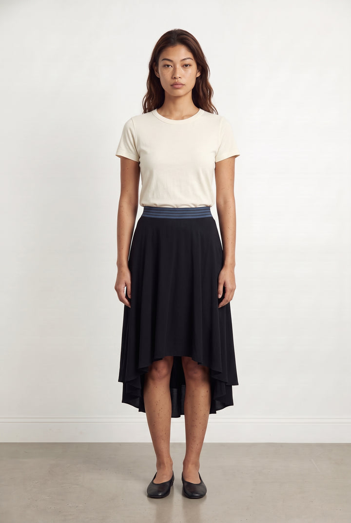 Jupe Midi Bleue - Taille S/36 de la marque Indies | PARAD116792 - Vendu par Paradigme - Image 1