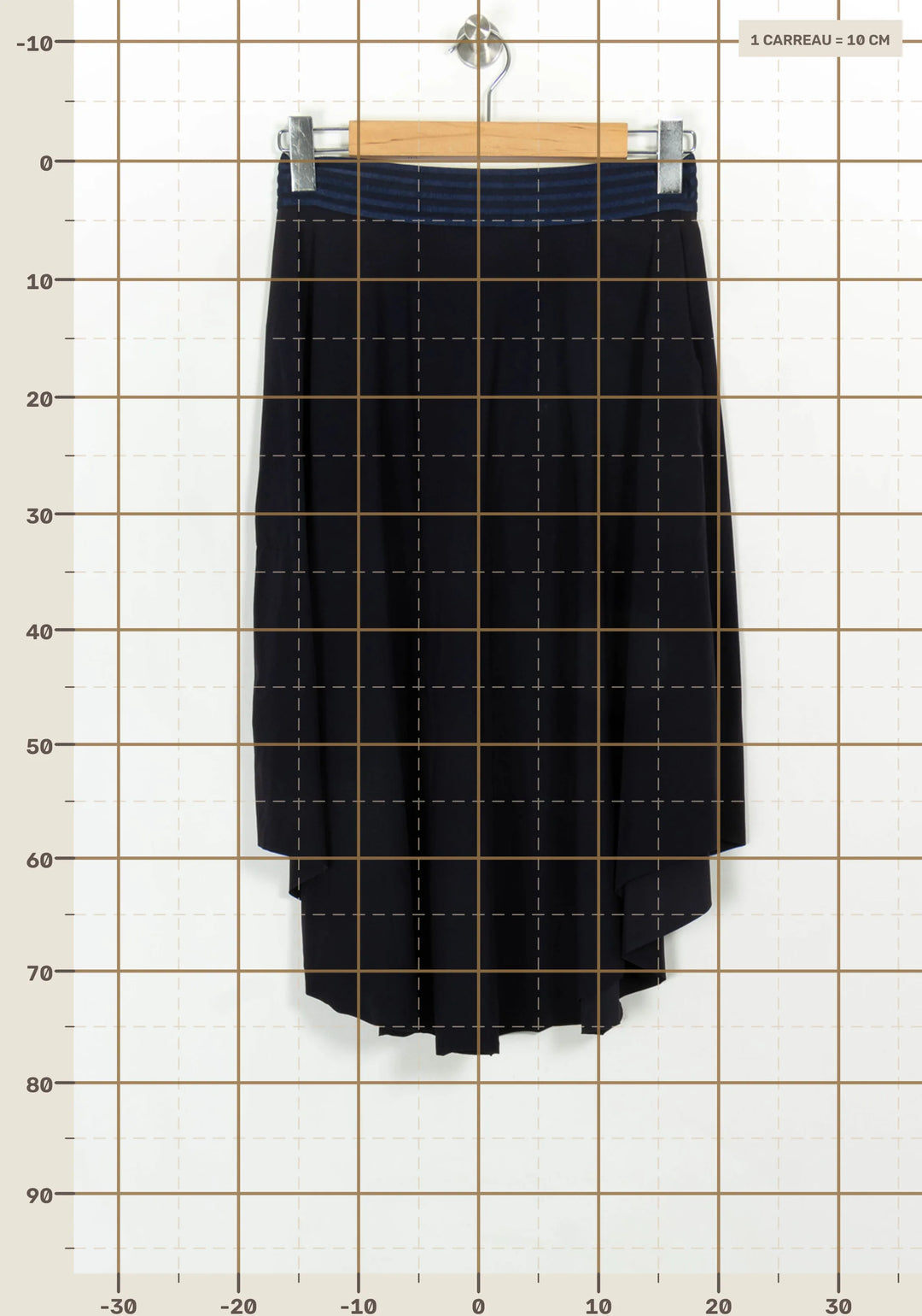 Jupe Midi Bleue - Taille S/36 de la marque Indies | PARAD116792 - Vendu par Paradigme - Image 4