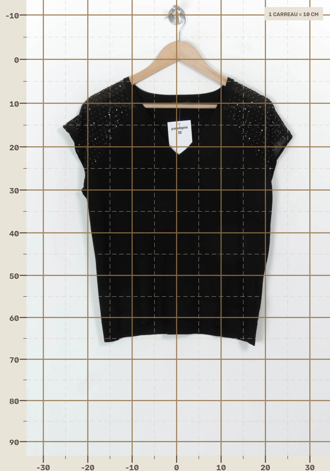 Top Noir - Taille S/36 de la marque IKKS | PARAD116794 - Vendu par Paradigme - Image 4