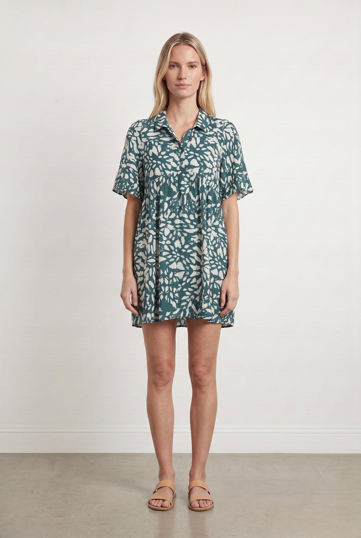 Robe Courte Verte et Blanche - Taille S/36 de la marque Grace &amp; Mila | PARAD116802 - Vendu par Paradigme - Image 1