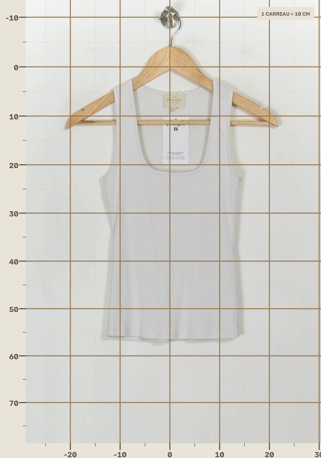Débardeur Beige - Taille XS/34 de la marque Sézane | PARAD116803 - Vendu par Paradigme - Image 4