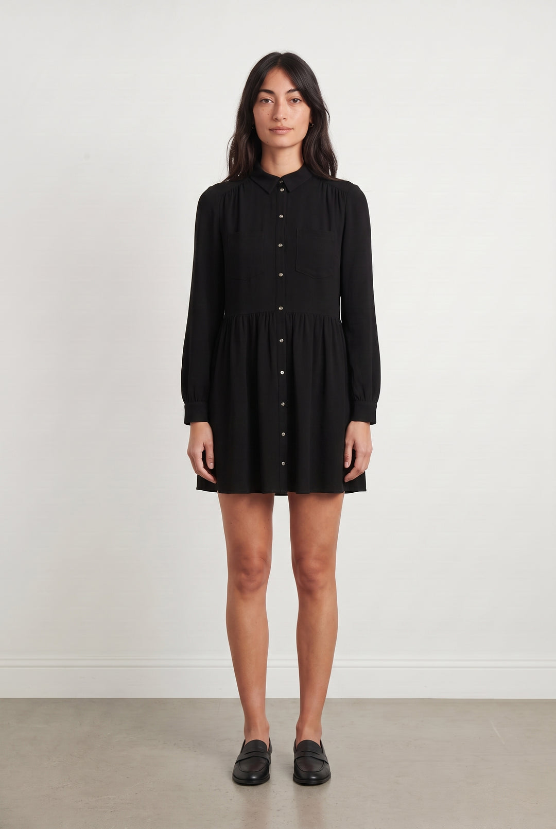 Robe Chemise Noire - Taille S/36 de la marque Sézane | PARAD116804 - Vendu par Paradigme - Image 1
