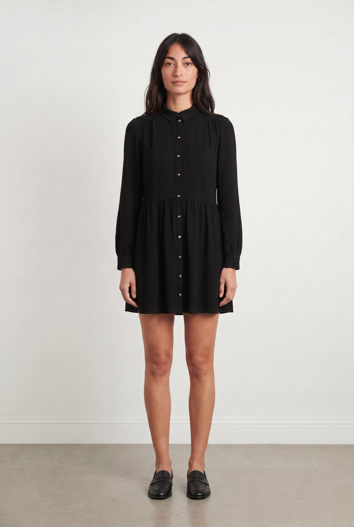 Robe Chemise Noire - Taille S/36 de la marque Sézane | PARAD116804 - Vendu par Paradigme - Image 1