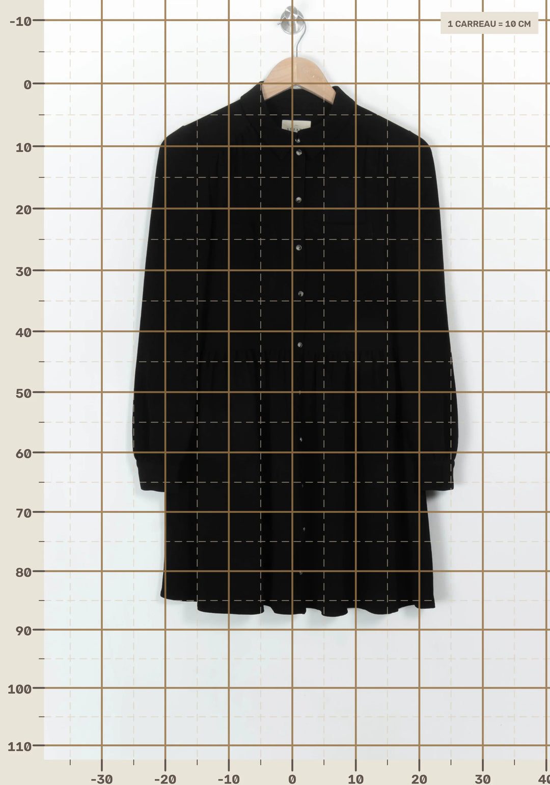 Robe Chemise Noire - Taille S/36 de la marque Sézane | PARAD116804 - Vendu par Paradigme - Image 4