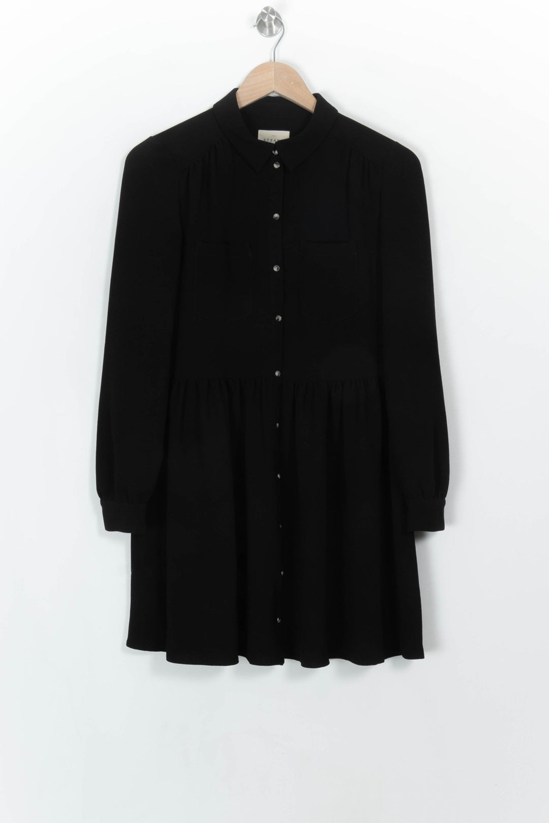 Robe Chemise Noire - Taille S/36 de la marque Sézane | PARAD116804 - Vendu par Paradigme - Image 2