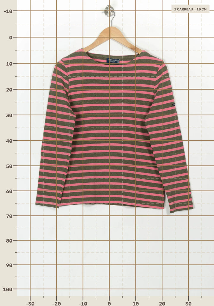 Marinière Rose et Kaki - Taille S/36 de la marque Saint James | PARAD116805 - Vendu par Paradigme - Image 4