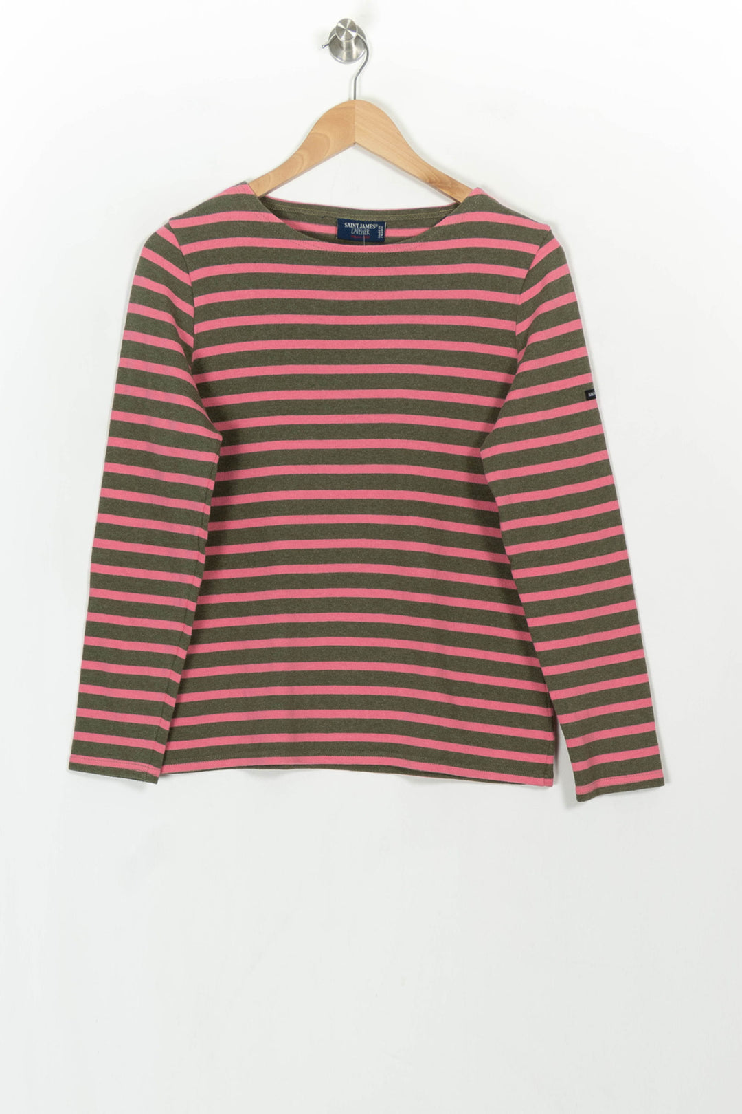 Marinière Rose et Kaki - Taille S/36 de la marque Saint James | PARAD116805 - Vendu par Paradigme - Image 2