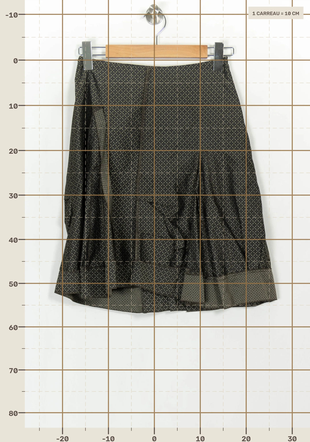 Jupe Courte Noire et Beige - Taille S/36 de la marque One Step | PARAD116813 - Vendu par Paradigme - Image 4