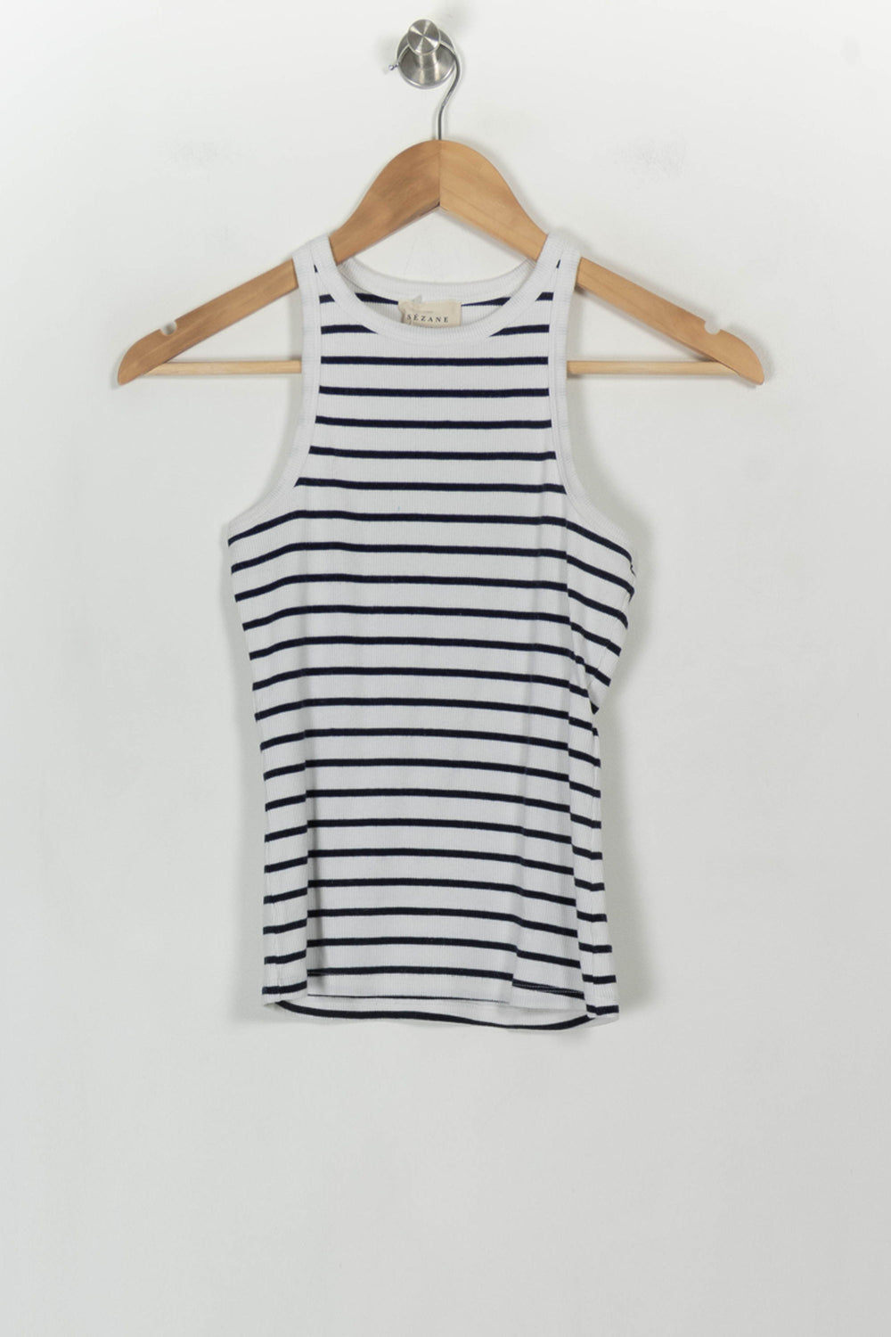 Débardeur Blanc et Bleu - Taille XS/34 de la marque Sézane | PARAD116816 - Vendu par Paradigme - Image 2