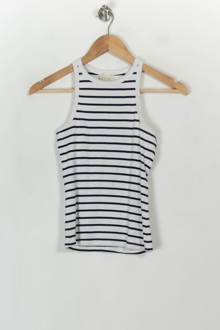 Débardeur Blanc et Bleu - Taille XS/34 de la marque Sézane | PARAD116816 - Vendu par Paradigme - Image 2