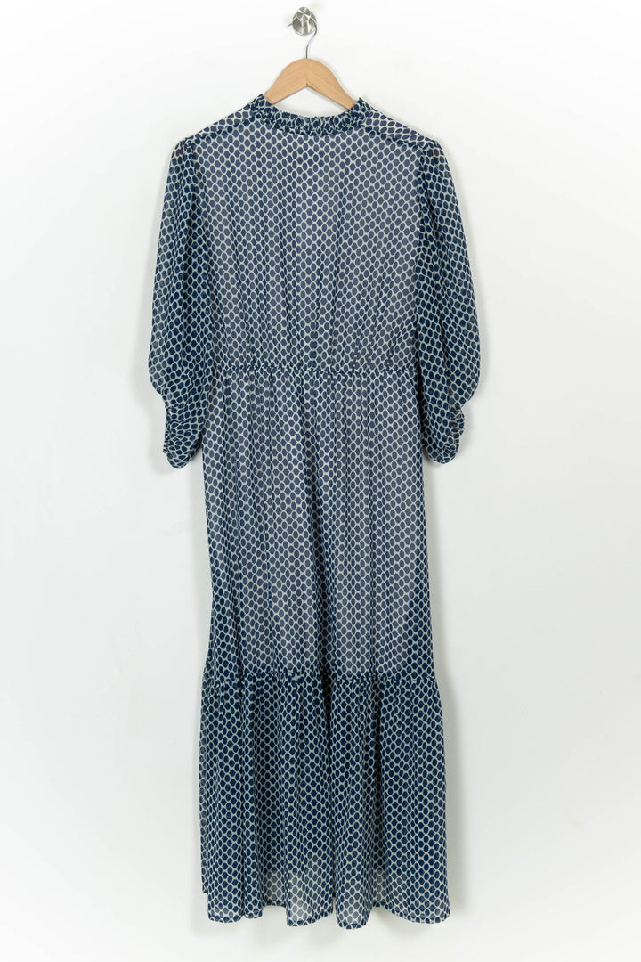 Robe Longue Bleue et Blanche - Taille L/40 de la marque Indies | PARAD116820 - Vendu par Paradigme - Image 5