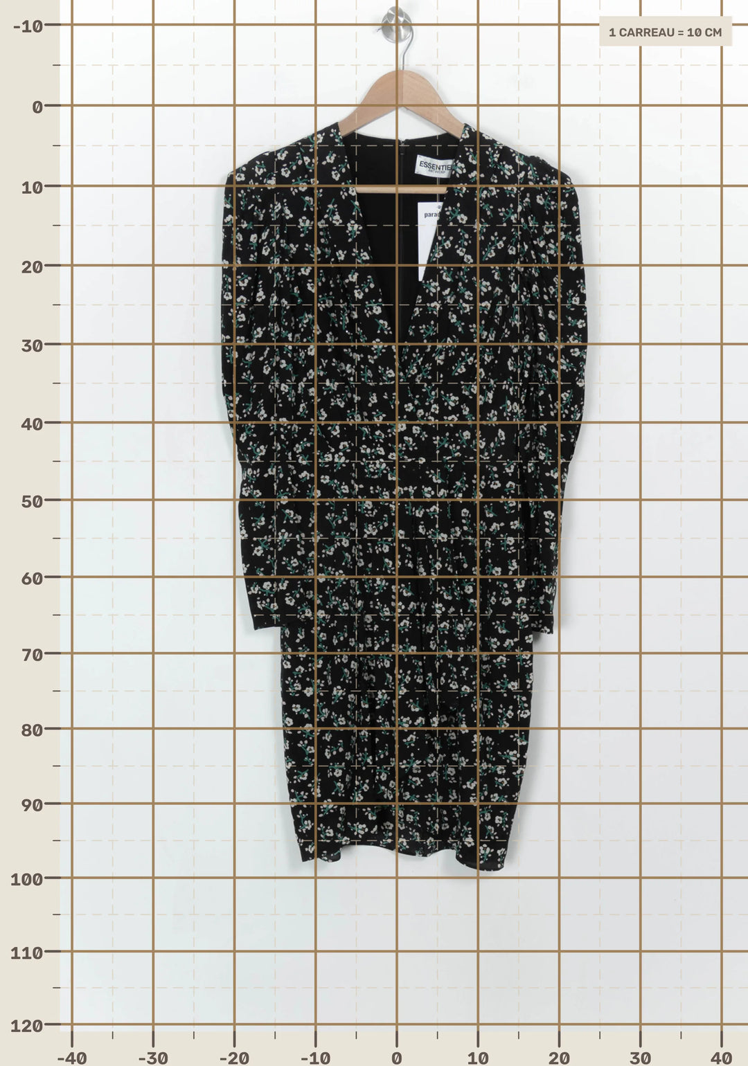 Robe Fleurie Noire - Taille XS/34 de la marque Essentiel Antwerp | PARAD116821 - Vendu par Paradigme - Image 4