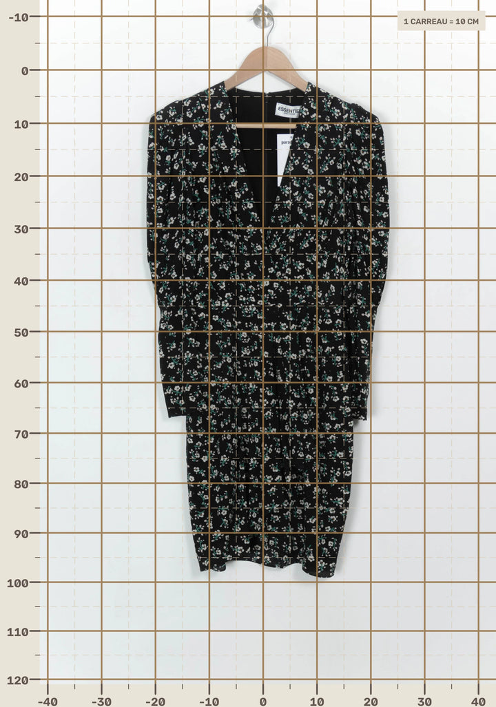 Robe Fleurie Noire - Taille XS/34 de la marque Essentiel Antwerp | PARAD116821 - Vendu par Paradigme - Image 4