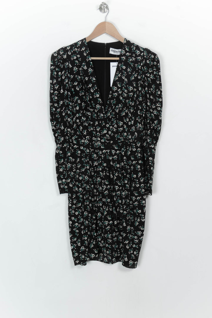 Robe Fleurie Noire - Taille XS/34 de la marque Essentiel Antwerp | PARAD116821 - Vendu par Paradigme - Image 2