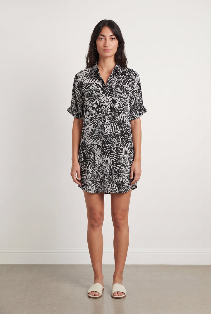 Robe Chemise Noire et Blanche - Taille S/36 de la marque Suncoo | PARAD116828 - Vendu par Paradigme - Image 1