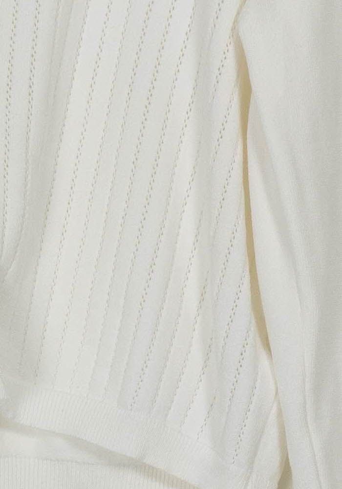 Cardigan Blanc - Taille M/38 de la marque La Fée Maraboutée | PARAD116830 - Vendu par Paradigme - Image 3