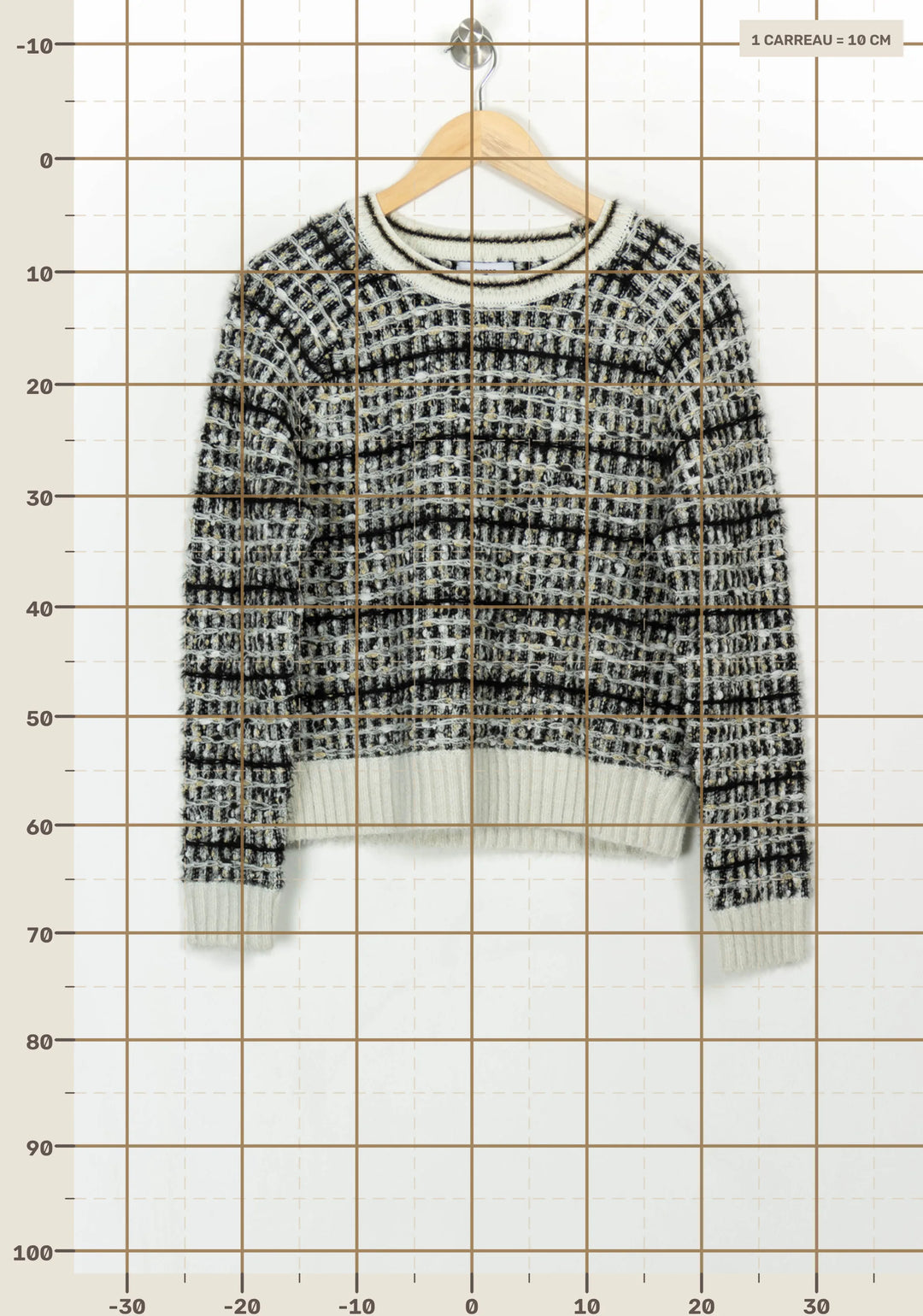 Pull Noir et Blanc - Taille S/36 de la marque Suncoo | PARAD116832 - Vendu par Paradigme - Image 4