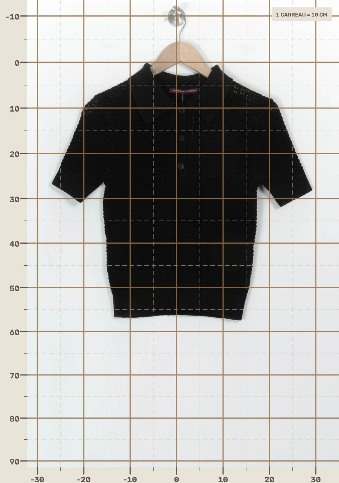 Polo Noir - Taille M/38 de la marque Comptoir des Cotonniers | PARAD116836 - Vendu par Paradigme - Image 4