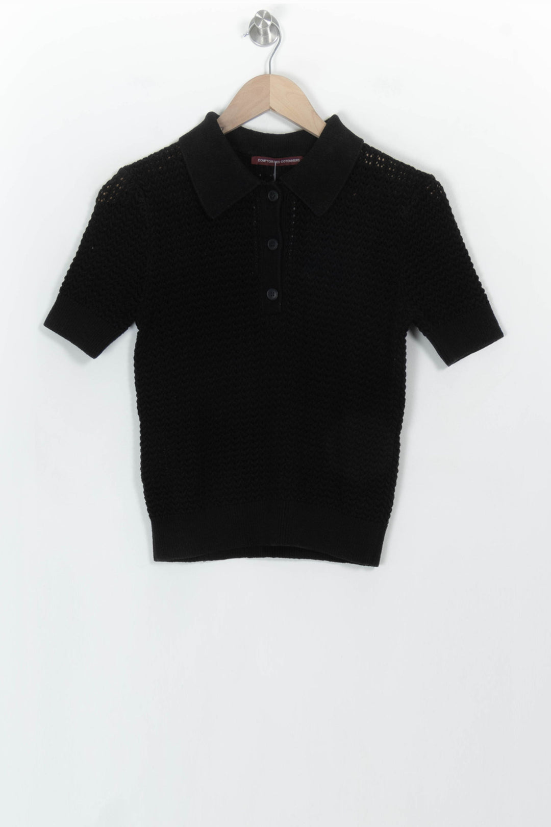 Polo Noir - Taille M/38 de la marque Comptoir des Cotonniers | PARAD116836 - Vendu par Paradigme - Image 2