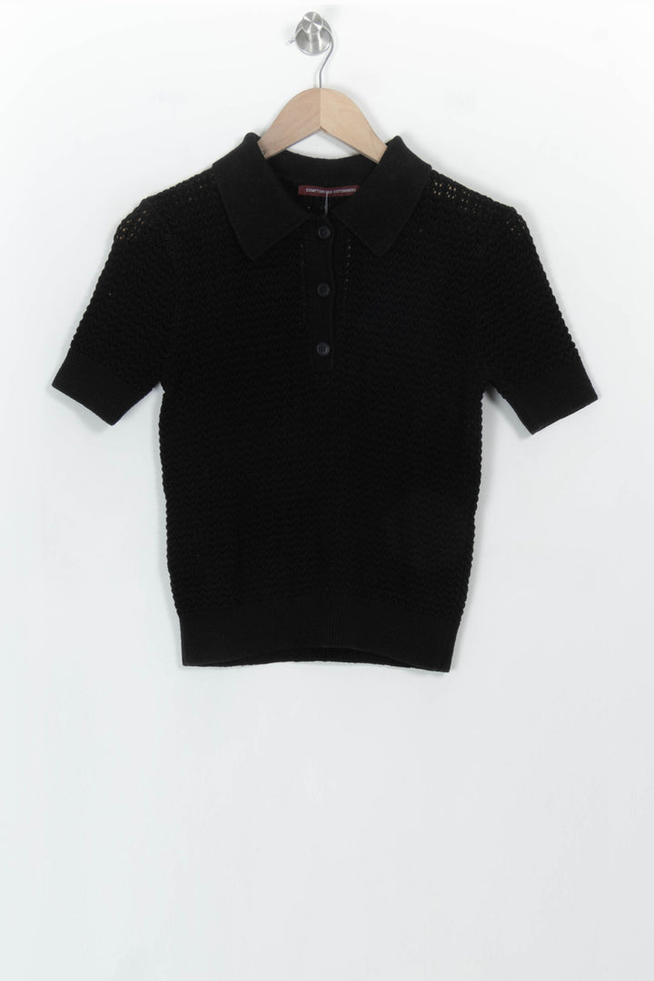 Polo Noir - Taille M/38 de la marque Comptoir des Cotonniers | PARAD116836 - Vendu par Paradigme - Image 2