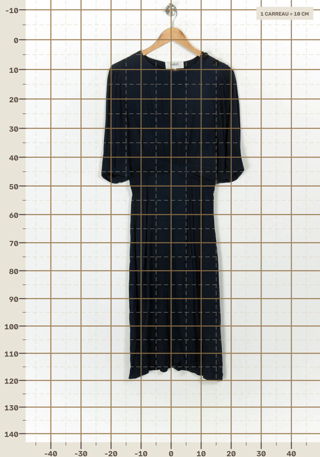 Robe Longue Bleue - Taille S/36 de la marque ba&amp;sh | PARAD116841 - Vendu par Paradigme - Image 4