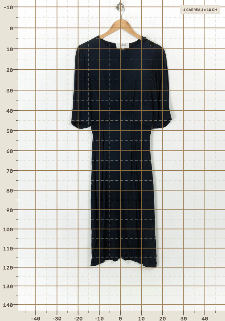 Robe Longue Bleue - Taille S/36 de la marque ba&amp;sh | PARAD116841 - Vendu par Paradigme - Image 4