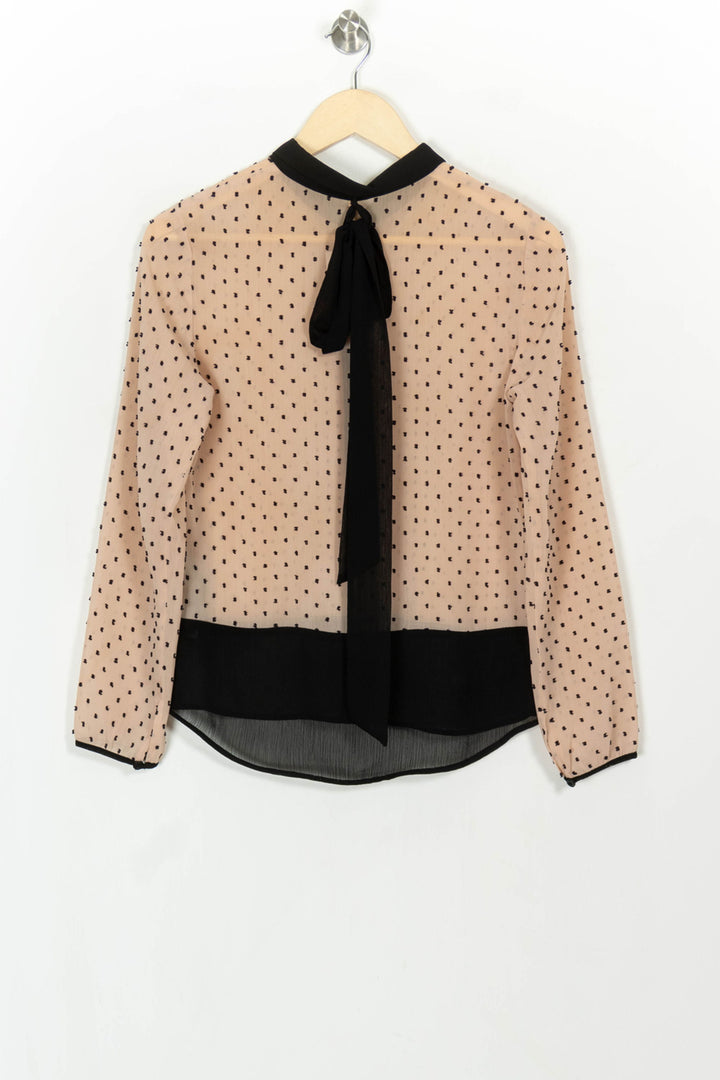 Blouse Beige et Noire - Taille S/36 de la marque I.Code | PARAD116842 - Vendu par Paradigme - Image 5