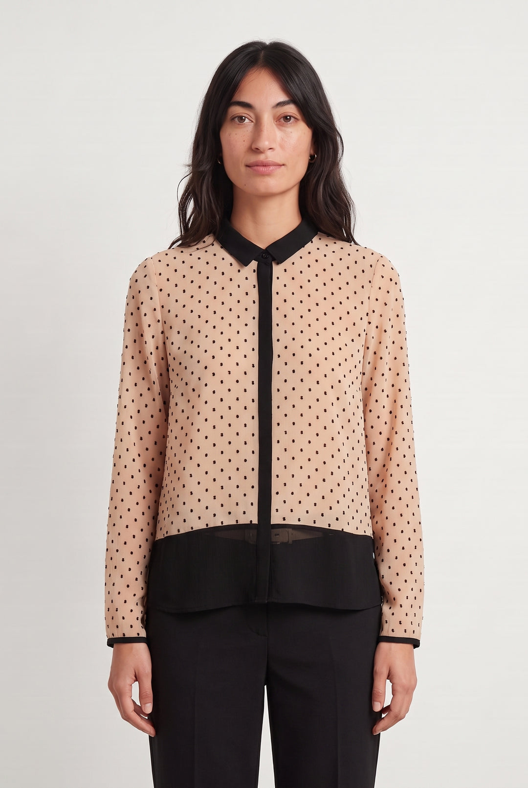 Blouse Beige et Noire - Taille S/36 de la marque I.Code | PARAD116842 - Vendu par Paradigme - Image 1