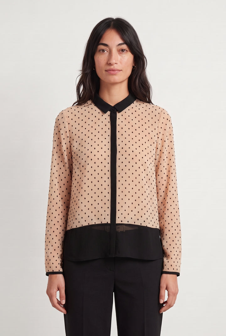 Blouse Beige et Noire - Taille S/36 de la marque I.Code | PARAD116842 - Vendu par Paradigme - Image 1