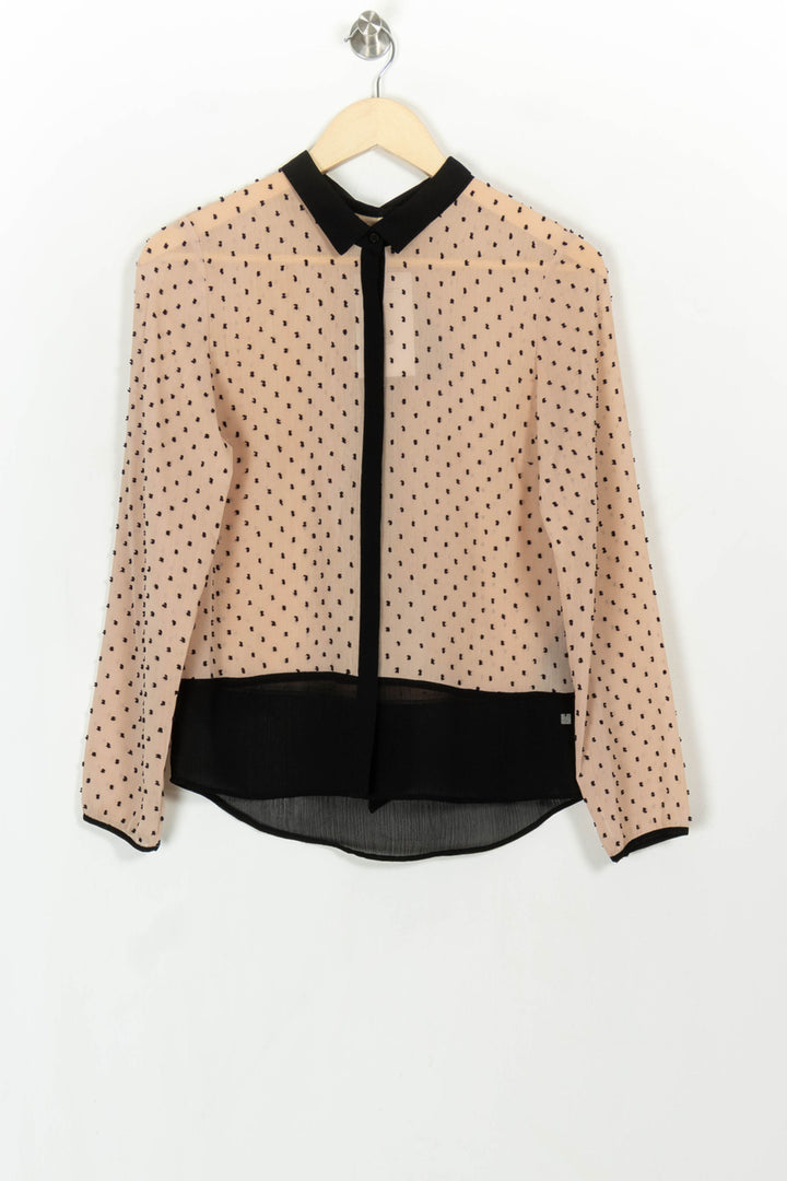 Blouse Beige et Noire - Taille S/36 de la marque I.Code | PARAD116842 - Vendu par Paradigme - Image 2