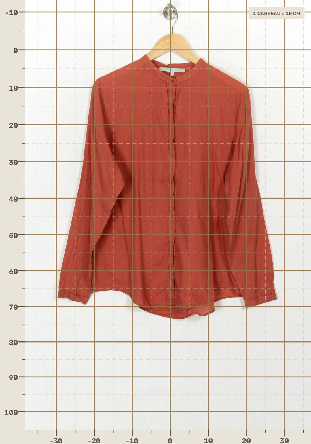 Chemisier Orange - Taille XL/42 de la marque La Fée Maraboutée | PARAD116845 - Vendu par Paradigme - Image 4