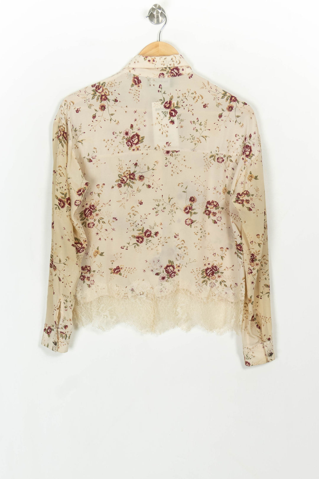 Chemise Fleurie Beige et Bordeaux - Taille XXS/32 de la marque The Kooples | PARAD116849 - Vendu par Paradigme - Image 5