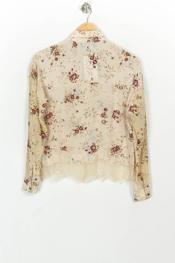 Chemise Fleurie Beige et Bordeaux - Taille XXS/32 de la marque The Kooples | PARAD116849 - Vendu par Paradigme - Image 5