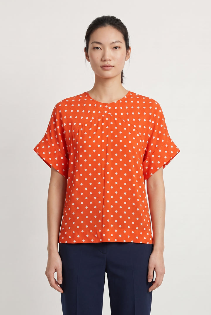 Blouse Orange et Blanche - Taille M/38 de la marque Essentiel Antwerp | PARAD116858 - Vendu par Paradigme - Image 1