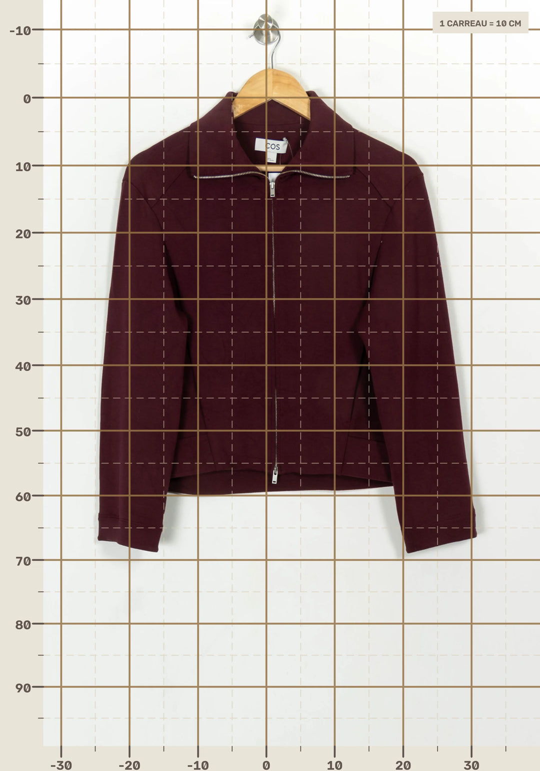 Blouson Bordeaux - Taille S/36 de la marque COS | PARAD116865 - Vendu par Paradigme - Image 4
