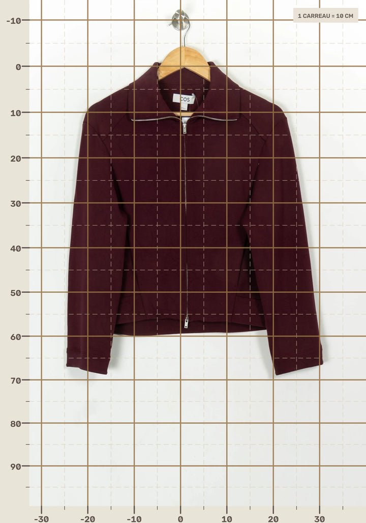 Blouson Bordeaux - Taille S/36 de la marque COS | PARAD116865 - Vendu par Paradigme - Image 4