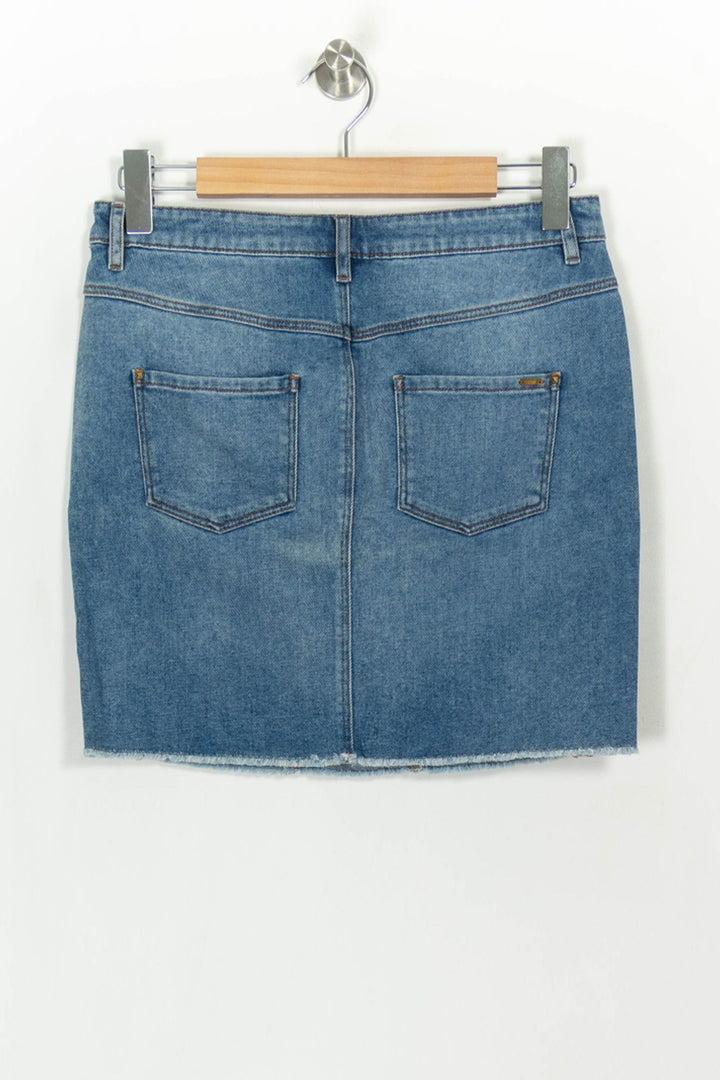 Jupe en Jean Bleu et Rouge - Taille M/38 de la marque I.Code | PARAD116867 - Vendu par Paradigme - Image 5