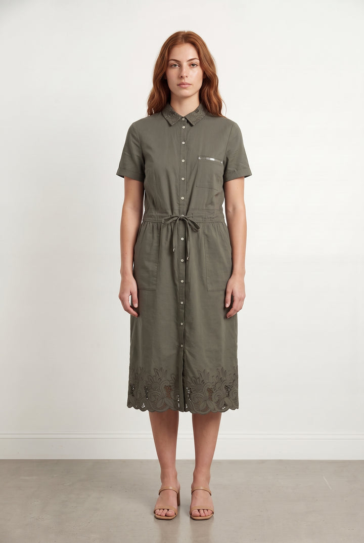 Robe Chemise Verte - Taille M/38 de la marque One Step | PARAD116869 - Vendu par Paradigme - Image 1