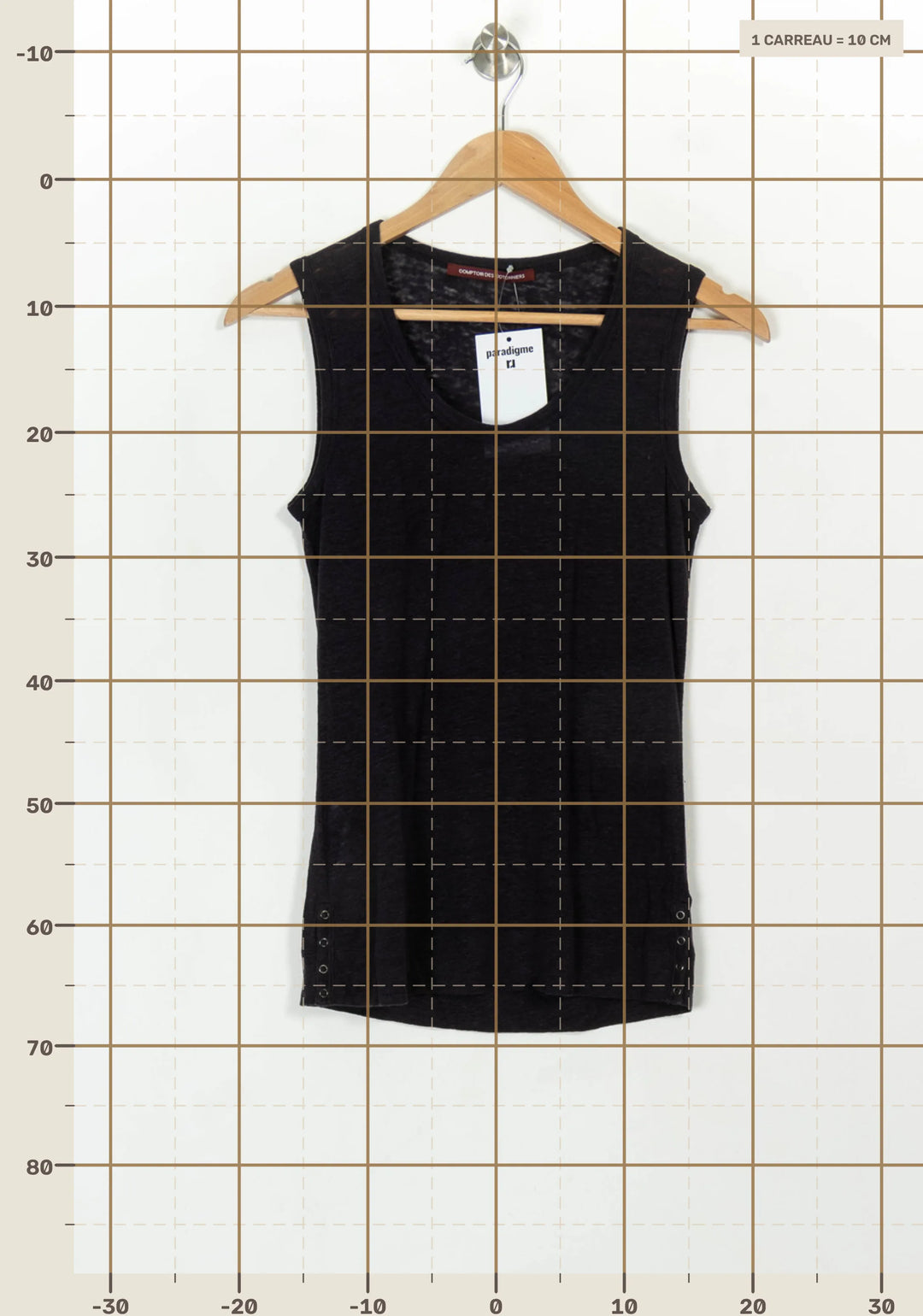 Débardeur Noir - Taille S/36 de la marque Comptoir des Cotonniers | PARAD116873 - Vendu par Paradigme - Image 4