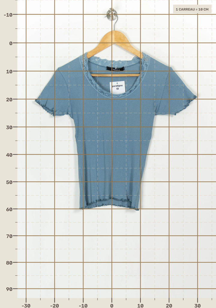 Tee-shirt Bleu - Taille XL/42 de la marque Caroll | PARAD116874 - Vendu par Paradigme - Image 4