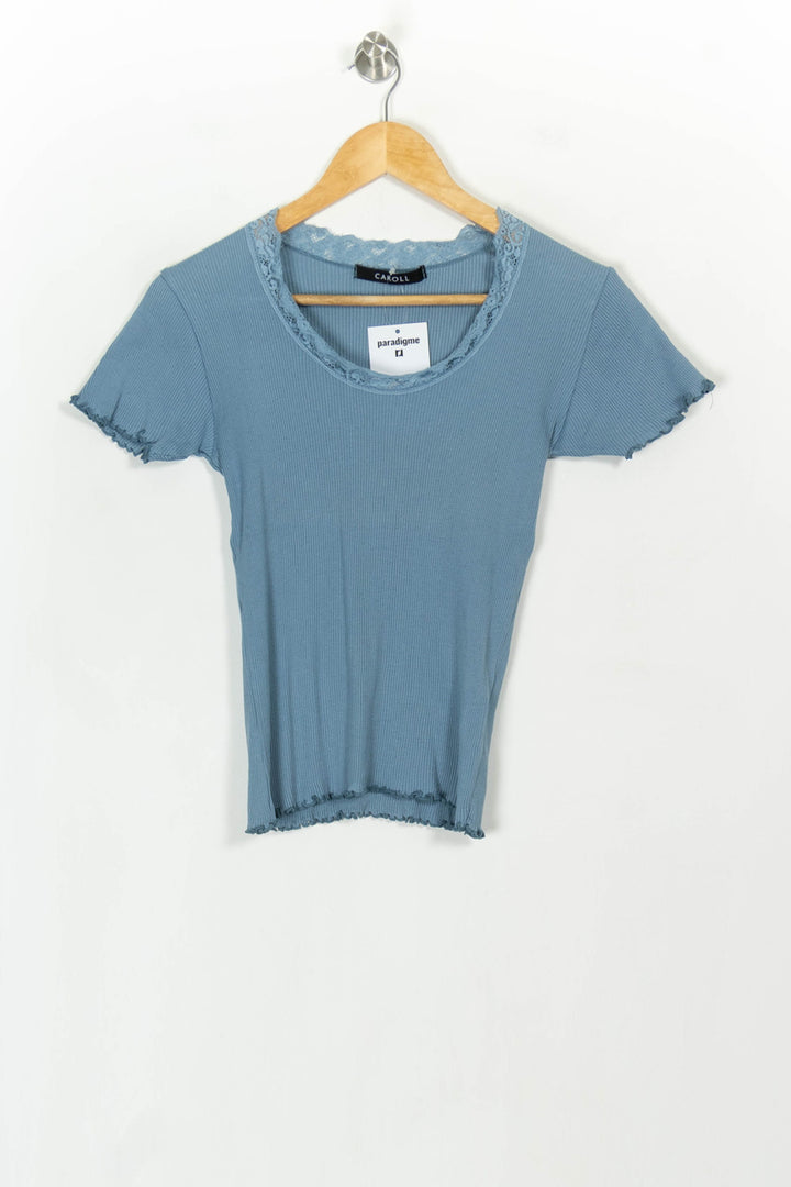 Tee-shirt Bleu - Taille XL/42 de la marque Caroll | PARAD116874 - Vendu par Paradigme - Image 2