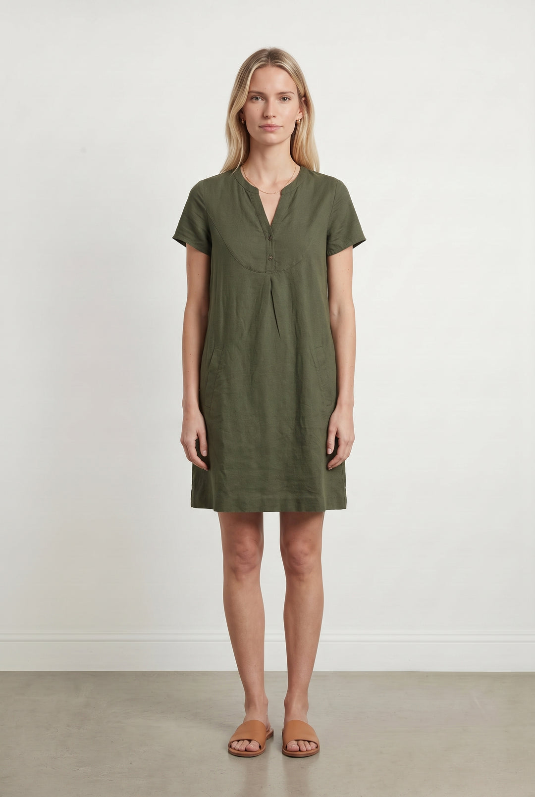 Robe Chemise Verte - Taille M/38 de la marque Caroll | PARAD116875 - Vendu par Paradigme - Image 1
