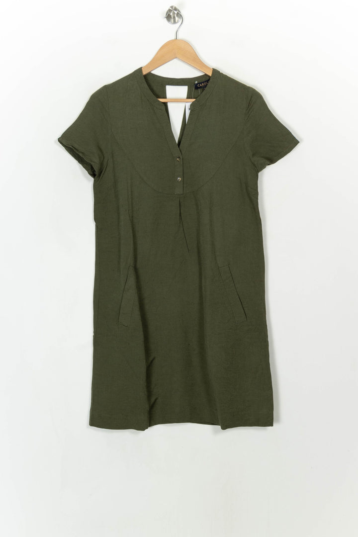 Robe Chemise Verte - Taille M/38 de la marque Caroll | PARAD116875 - Vendu par Paradigme - Image 2