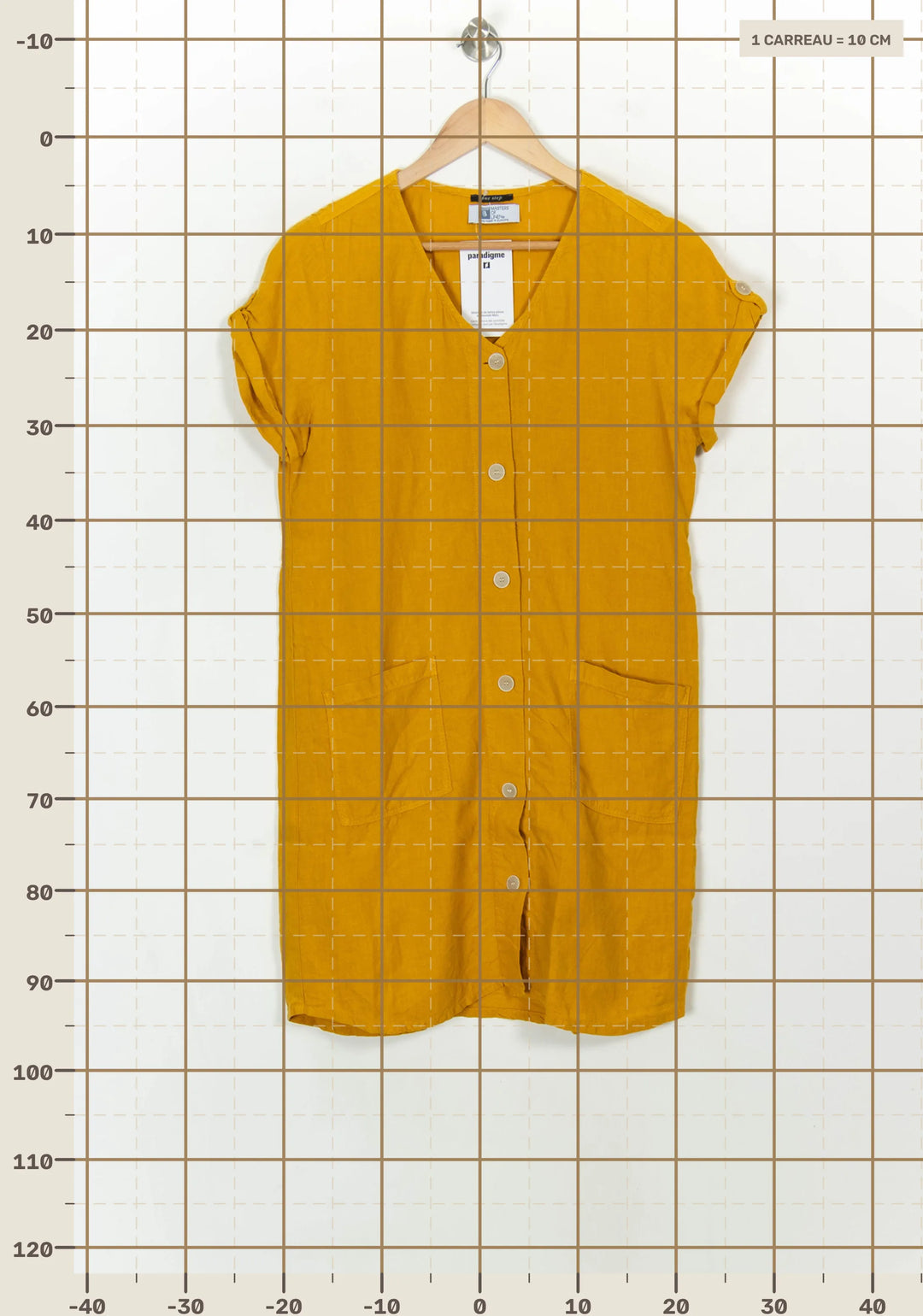 Robe Chemise Orange - Taille M/38 de la marque One Step | PARAD116878 - Vendu par Paradigme - Image 4
