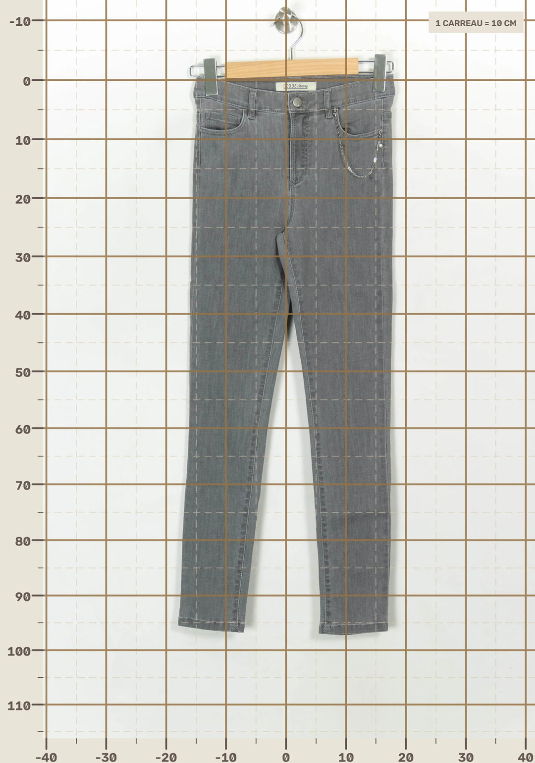 Jean Gris - Taille S/36 de la marque I.Code | PARAD116880 - Vendu par Paradigme - Image 4