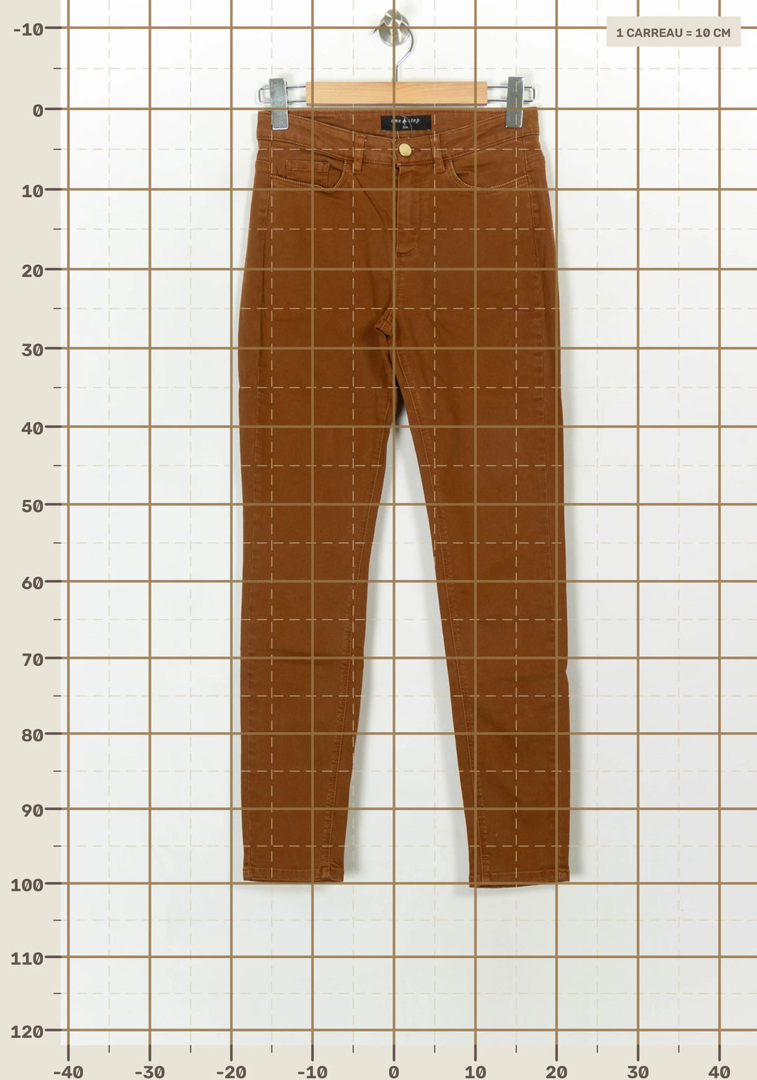 Jean Marron - Taille S/36 de la marque One Step | PARAD116881 - Vendu par Paradigme - Image 4