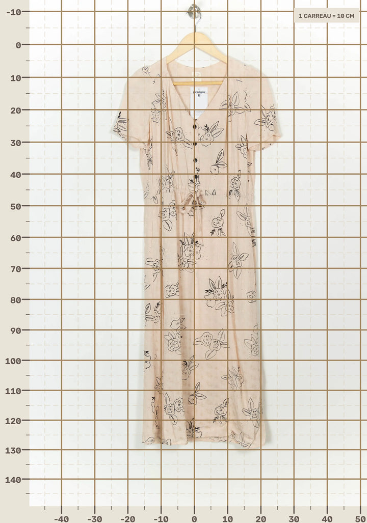 Robe Midi Beige et Noir - Taille XS/34 de la marque Des petits hauts | PARAD116886 - Vendu par Paradigme - Image 4